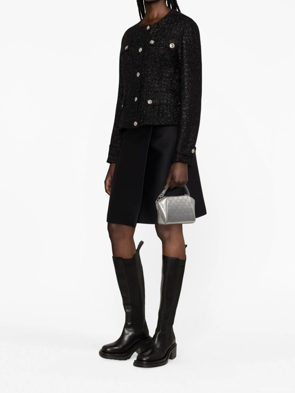 Affordable Versace jacket tweed Head Women single-breasted Medusa 0817